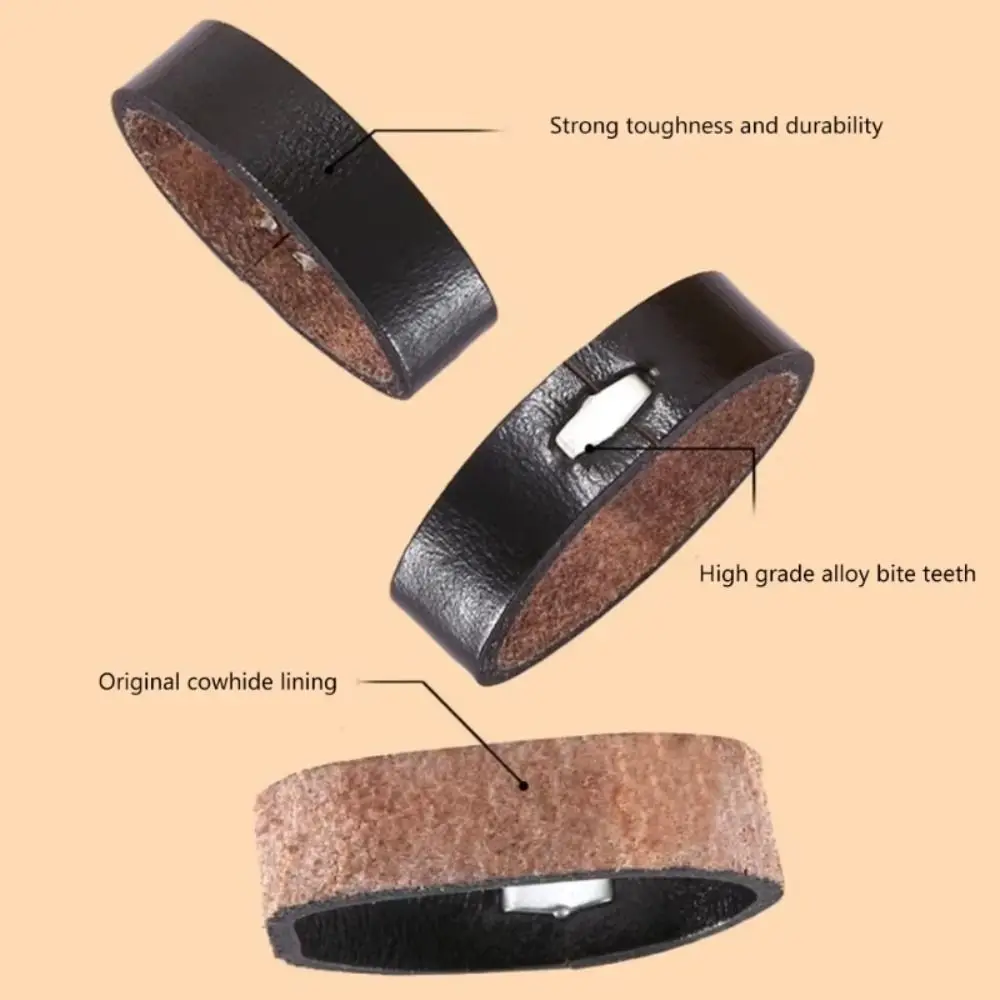 Waist Belt DIY Components Universal Waist Belt Loop Genuine Leather DIY Waist Belt Link Loop Buckle Replacement Teenager