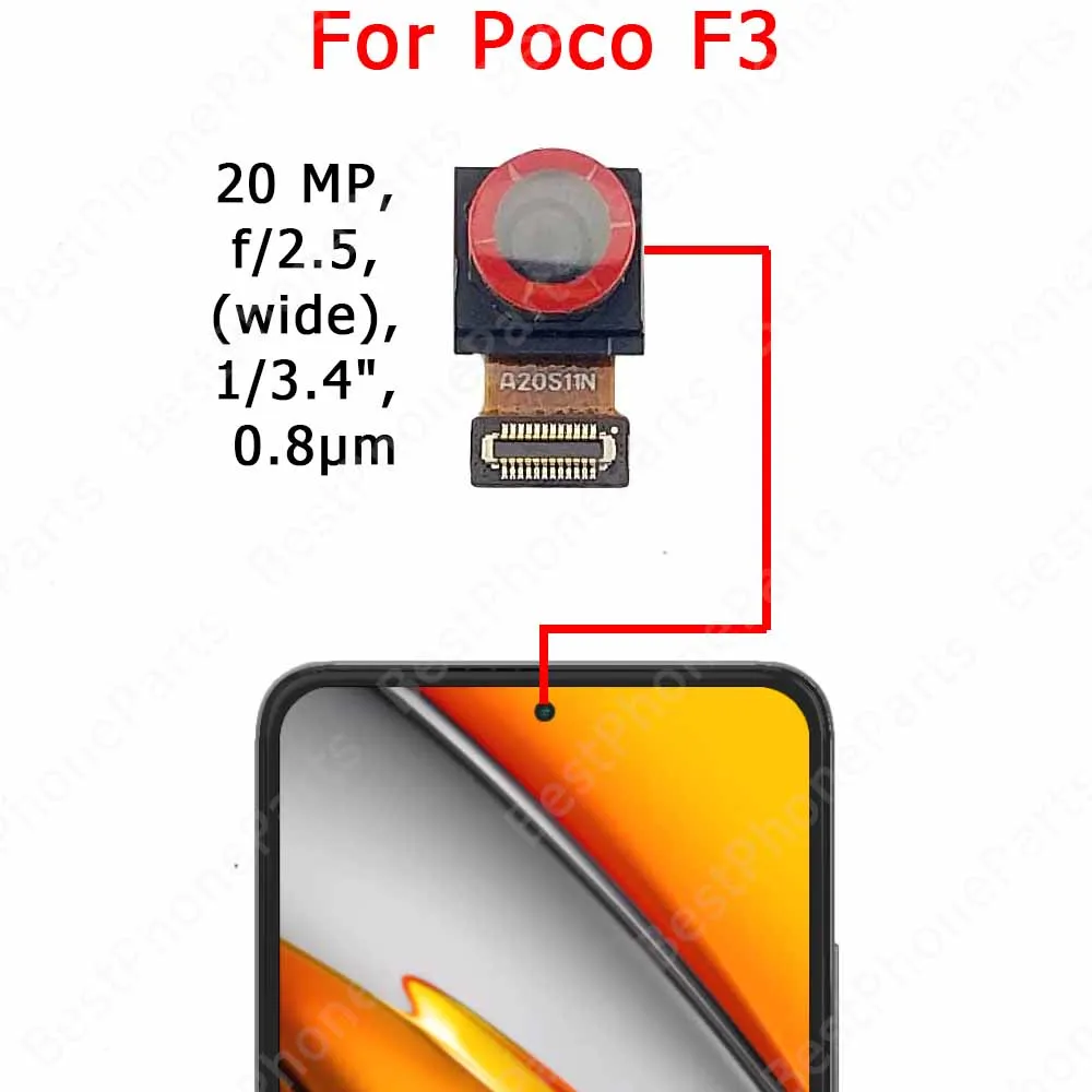 Front Camera For Xiaomi Pocophone F1 Poco F2 Pro F3 F4 GT F5 Frontal Selfie Camera Module