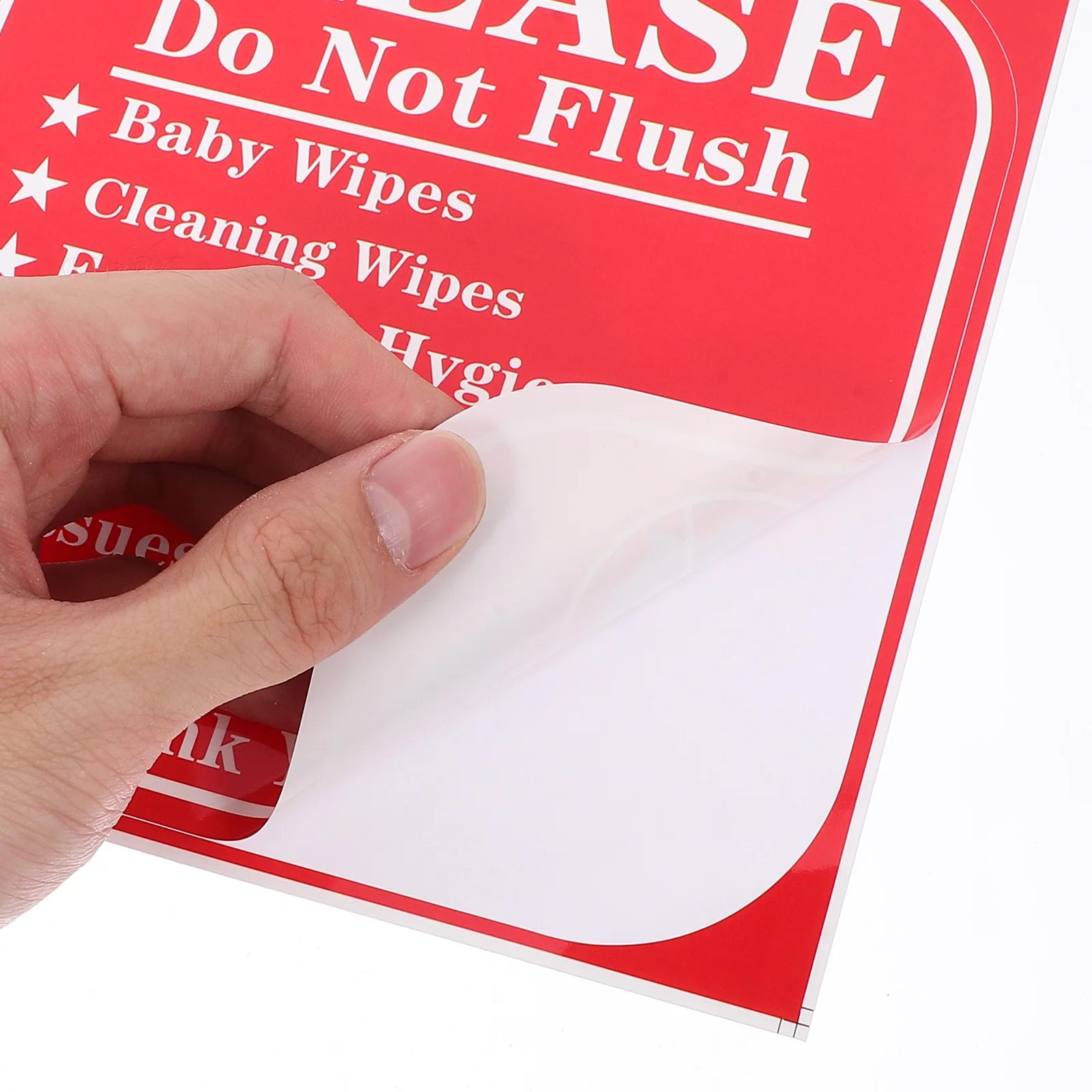 

24pcs Toilet Please Do Not Flush Sticker Bathroom Warning Label For Hotels Businesses Solution Instructional Decals