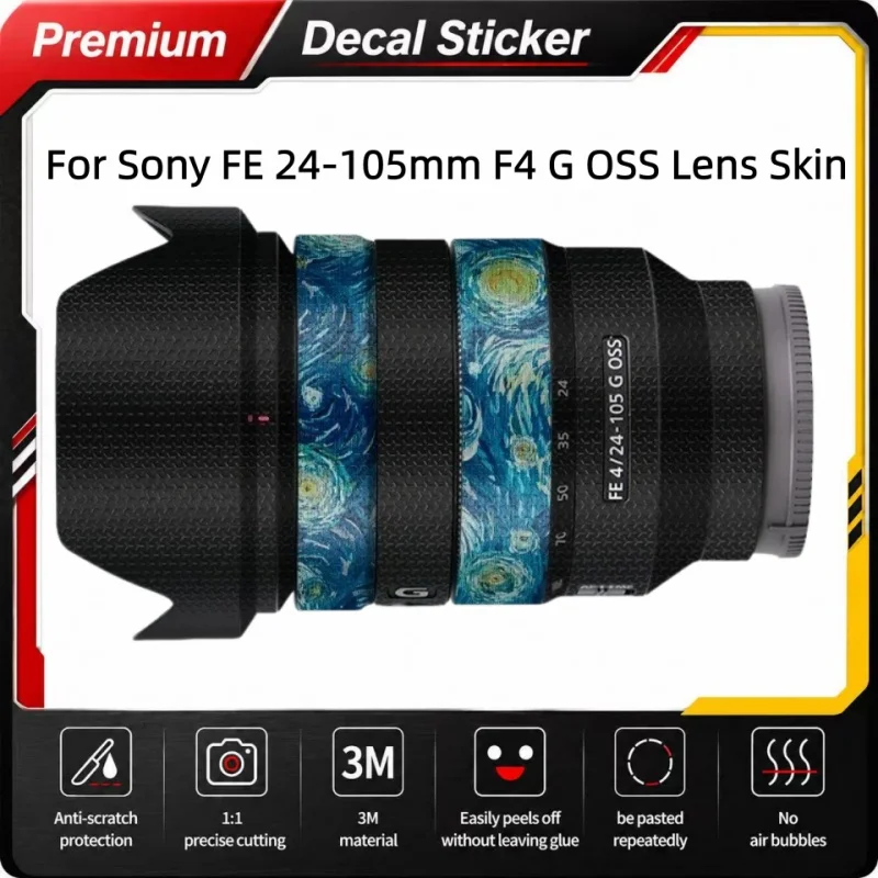 Decal Skin for Sony FE24-105 F4 Lens Decal Skin 24-105 Wrap Cover for Sony 24-105mm f4 g oss SEL24105G Lens Sticker 24105