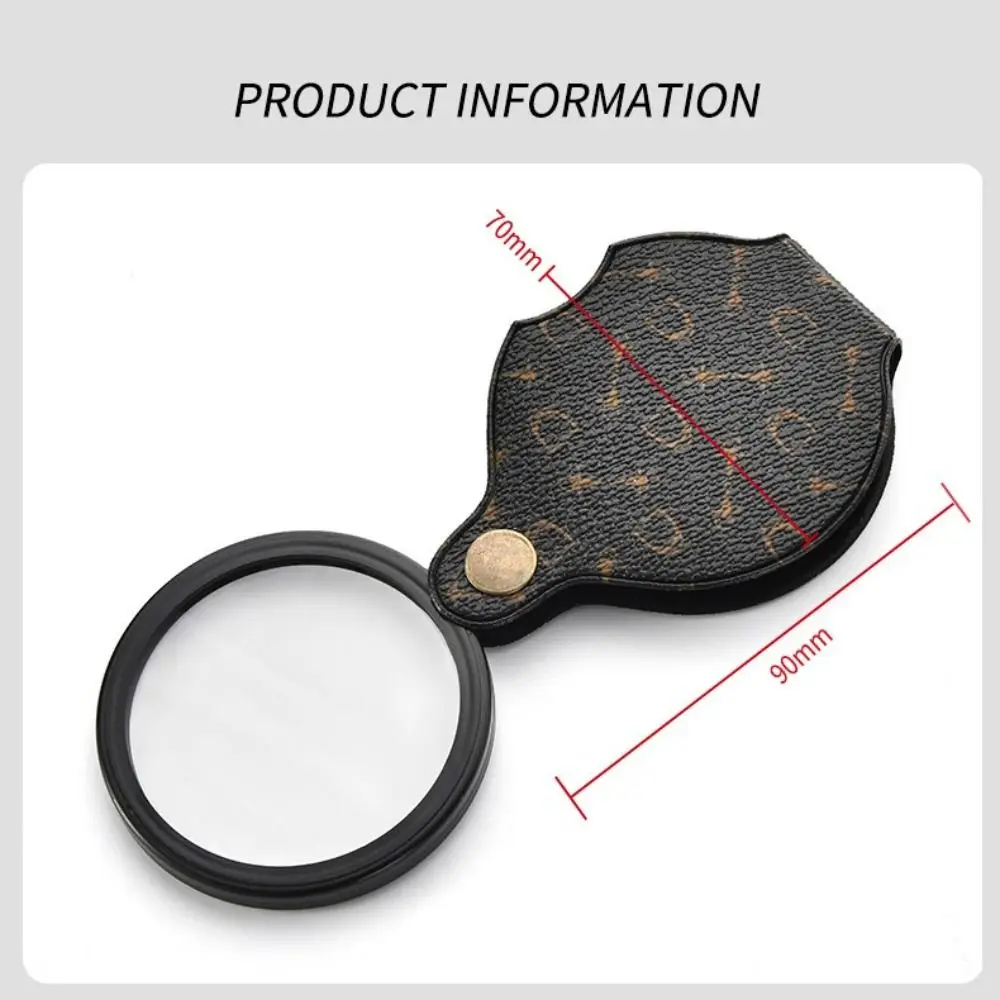 Portable handheld magnifying glass 15X folding pocket magnifying glass jewelry magnifying glass jewelry appreciation