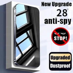 3Pcs Dust Filter Privacy Tempered Glass for iPhone XS 11 12 13 mini 14 15 16E 16 17 Air Pro Max Plus Anti Spy Screen Protector