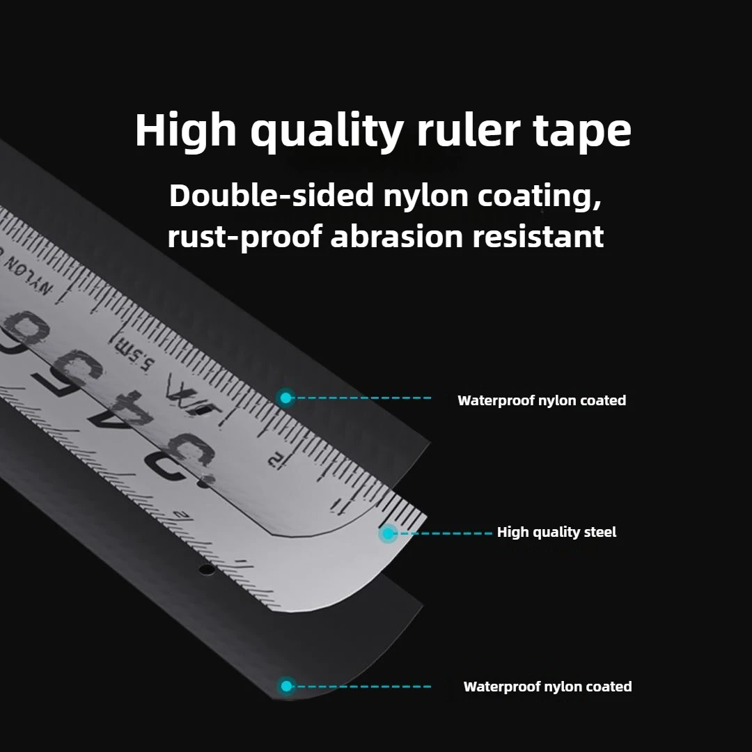 JIMIHOME 5.5 M/3.5 M Retractable วัดเทปล็อคด้วยตนเองเทปวัด Anti-Rust & Anti-Scratch ในครัวเรือนเครื่องมือวัด