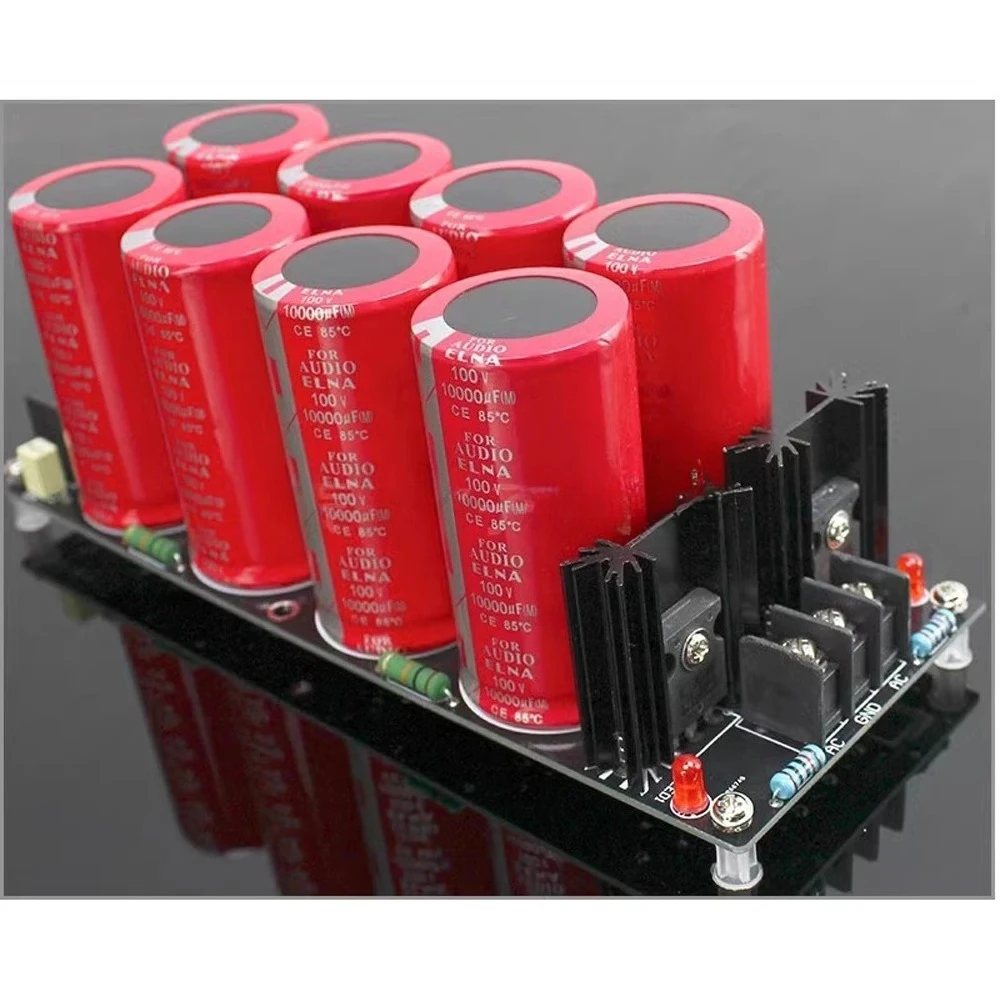 8*10000UF 100V Schottky Rectifier Filter Power Supply Board Audio Amplifier
