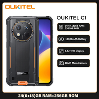 Oukitel G1 Rugged Smartphone Android 24GB (6+18)+256GB 10600mAh 6.52' HD Display NFC Rugged Phone