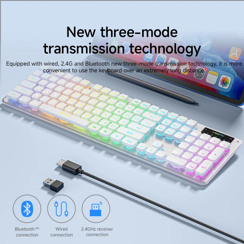

L1 Mechanical Feeling Mute Wireless Keyboard Desktop Laptop Gaming Gaming Office Backlit Wired Keyboard