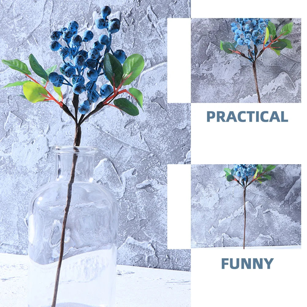 3 قطعة ينبع التوت وهمية الاصطناعي عيد الميلاد التوت يختار عطلة زهرية الديكور الزفاف تشكيلة زهور المركزية