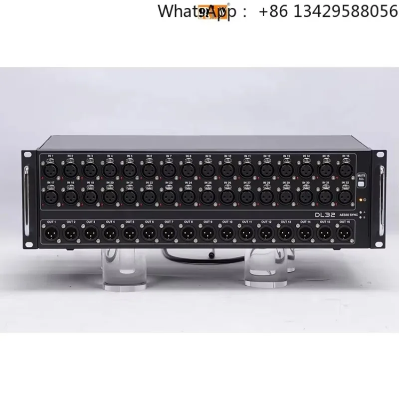 DL32 Digital Stage Box 32 Input 16 Output Audio Console Mixer with 32 Microphone Pre-amplifiers Metal Material for Music Stage