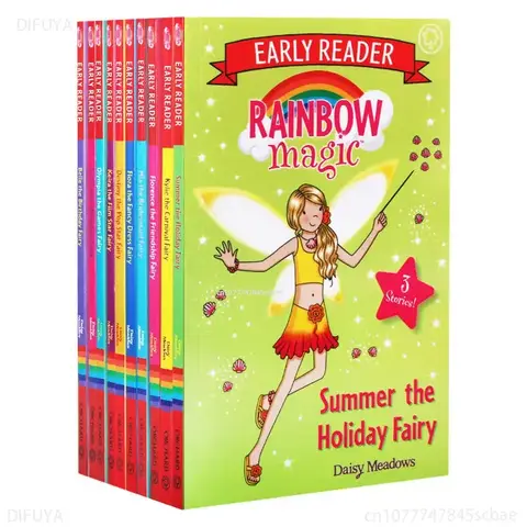 10 권/세트 Early Reader Rainbow Magic 영어 등급 읽기 레벨 2 어린이 흥미로운 이야기 책 소녀 어린이 연령 5 +