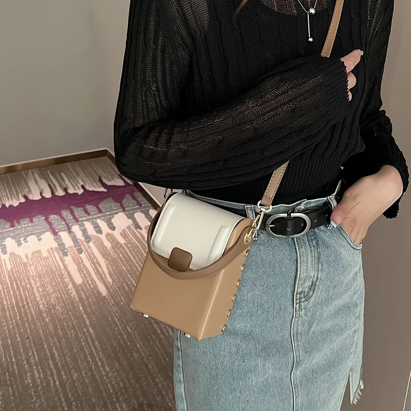 Bolso de marca para mujer, bolso de diseñador a la moda, bolsos cruzados para teléfono móvil, bolso de hombro informal con solapa de cuero PU para