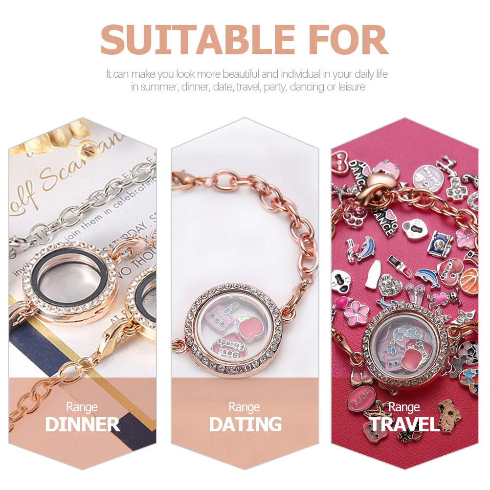 

2Pcs Alloy Adjustable Bracelet Rhinestone Stylish Wrist Chain Fashion Chic Bangle for Women Girls Daily Wear Alloy Bracelet