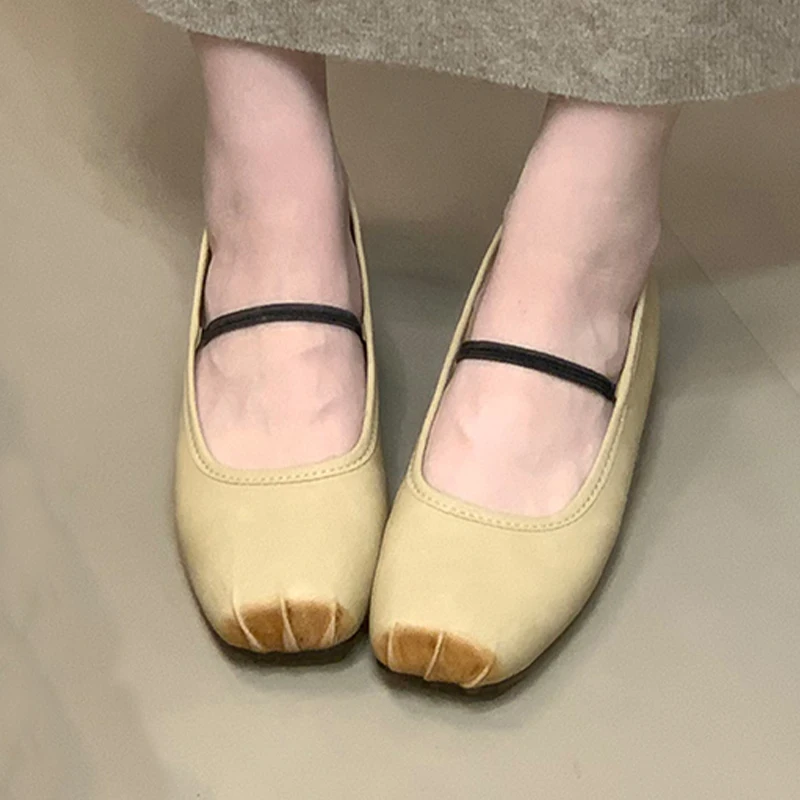 

Женские туфли на плоской подошве для балета и танцев, неглубокие модельные мягкие лоферы, модная осень 2024, новый дизайнерский дизайн Mary Jance Zapatos De Mujer