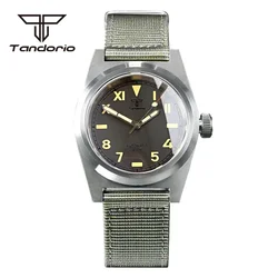 Tandorio 20Bar Kalifornien Zifferblatt Leucht 38mm männer Automatische Dive Uhren NH35A PT5000 Bewegung AR Sapphire Glas Schraube Krone