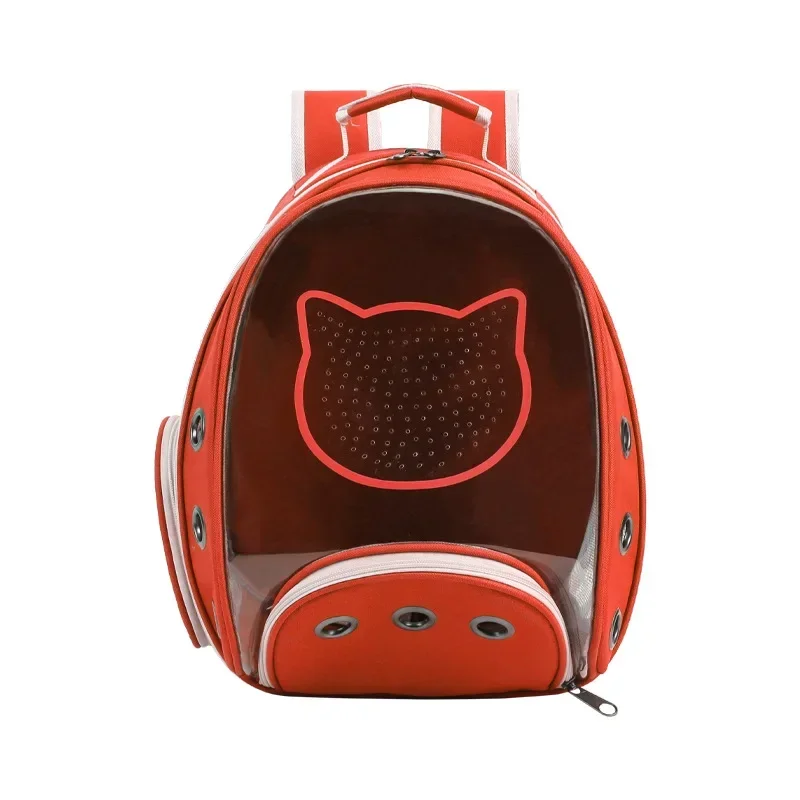 A Cat back bag outdoor pet transparent travel portable breathable backpack suitable for small dogs and cats space capsule backp