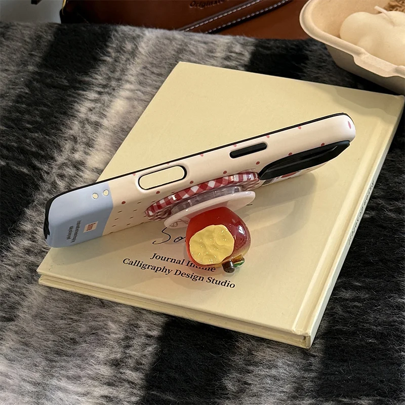 

3D светящийся кристаллический магнитный держатель для телефона в форме красного яблока, милое украшение для телефона, настольный декор, изысканное и практичное приспособление для стабильной установки