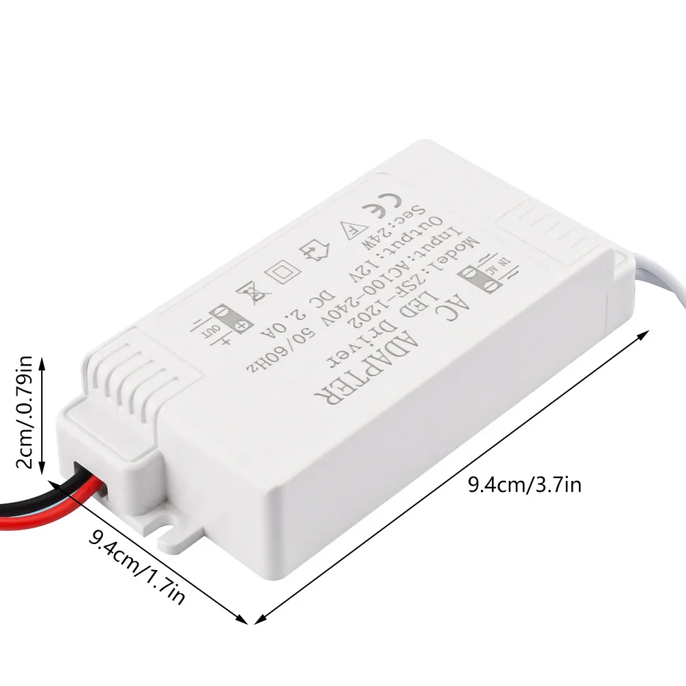 12W 24W 36W 60W LED Driver Power Supply AC220 to 12V 1A 2A 3A 5A Power Supply Control Lighting Transformers For LED Light Strip