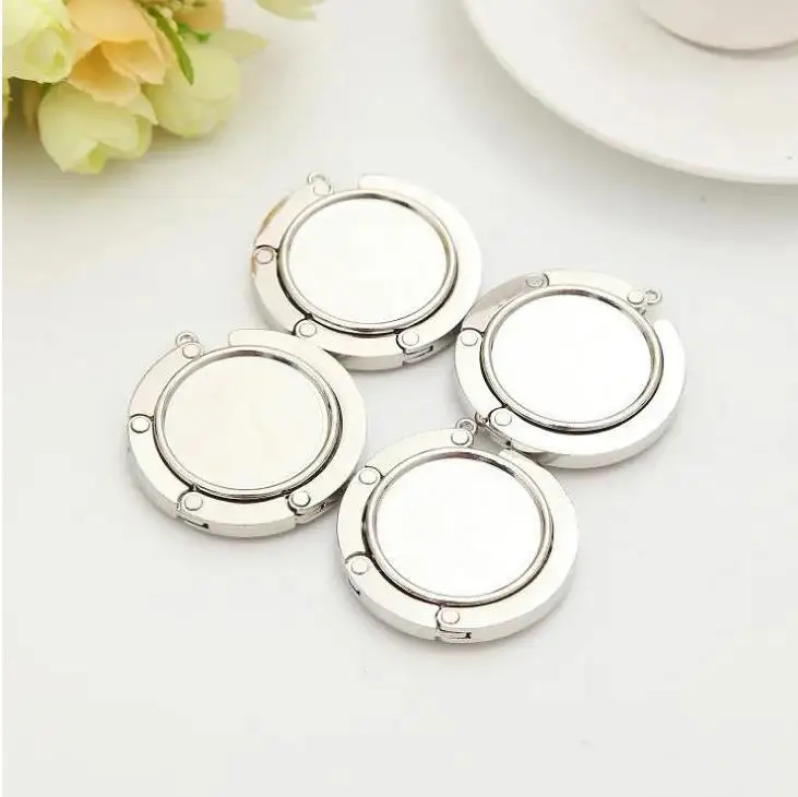

Portable Silver Handbag Hook Purse Hanger Bag Holder Foldable Hanger Tote Bag Holder Blank Home Clothing Accessories ni12