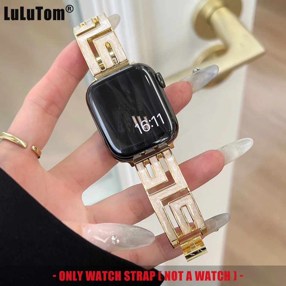 Luxury Couple Strap For Apple Watch UItra 2 9 8 7 6 5 4 SE Spiral Bracelets for iWatch Series 42mm 40mm 38mm 49mm 45mm 44mm Band