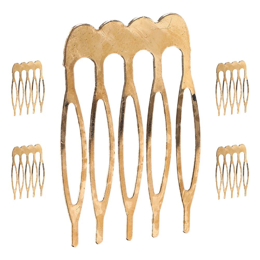

5pcs Hair Combs Women Accessories Fine Hair Small Travel Iron Material Non Deformable Hairstyles Occasions DIY