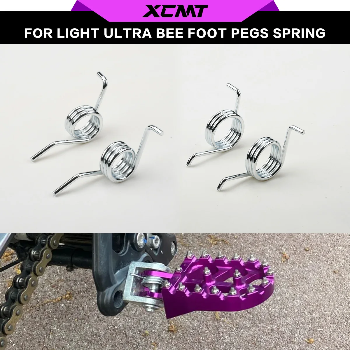 Für Sur-Ron Ultra Bee Light Bee S/X Elektro-Offroad-Motorrad Zubehör Fußrasten Pedal Federhalterung Pedale Feder
