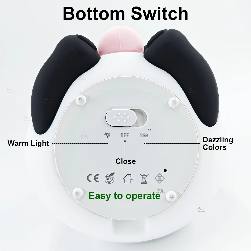 1 قطعة 7 ألوان لطيف سيليكون الباندا ليلة مصباح قابلة للشحن LED الحيوان ديكور أضواء ليلية لهدايا عيد الميلاد النوم أضواء عيد الميلاد