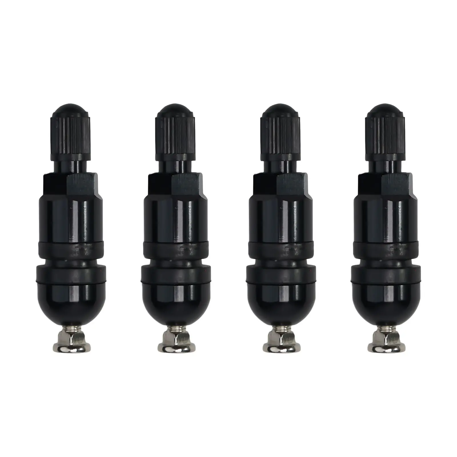 4pcs TPMS Tire Pressure Sensor Valve Stem Repair Kit For BMW 5 Series Black Tire Pressure Sensor Repair Part