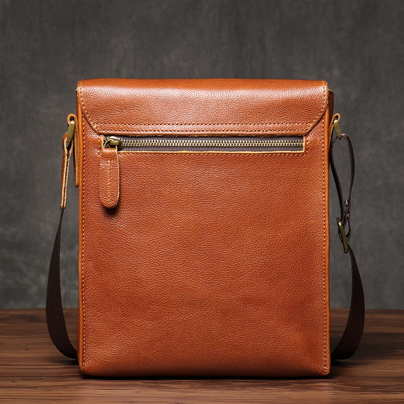 Roog Herren Echt leder Tasche täglich lässig Schulter Schulter tasche hochwertige Cross body Mode Umhängetaschen für 8-Zoll-iPad