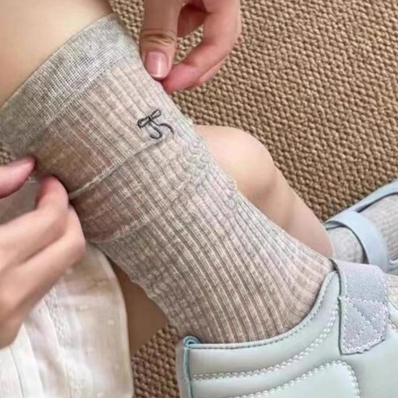 

1Pair Summer Sweet Fashion Bow Socks For Women Girls Casual Loose Socks Thin Stockings Breathable Comfortable Socks Gifts