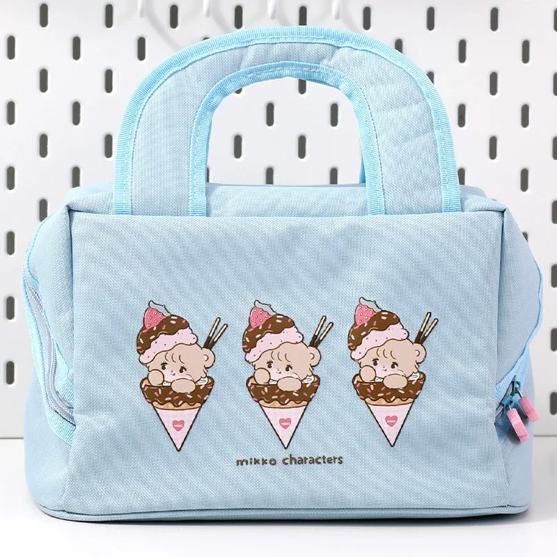 

Kawaii Mikko Cute Cartoon Lunch Box Bag Large Capacity Insulated Handbag Bento Bag Student Lunch Bag Girls Birthday Gifts Toys