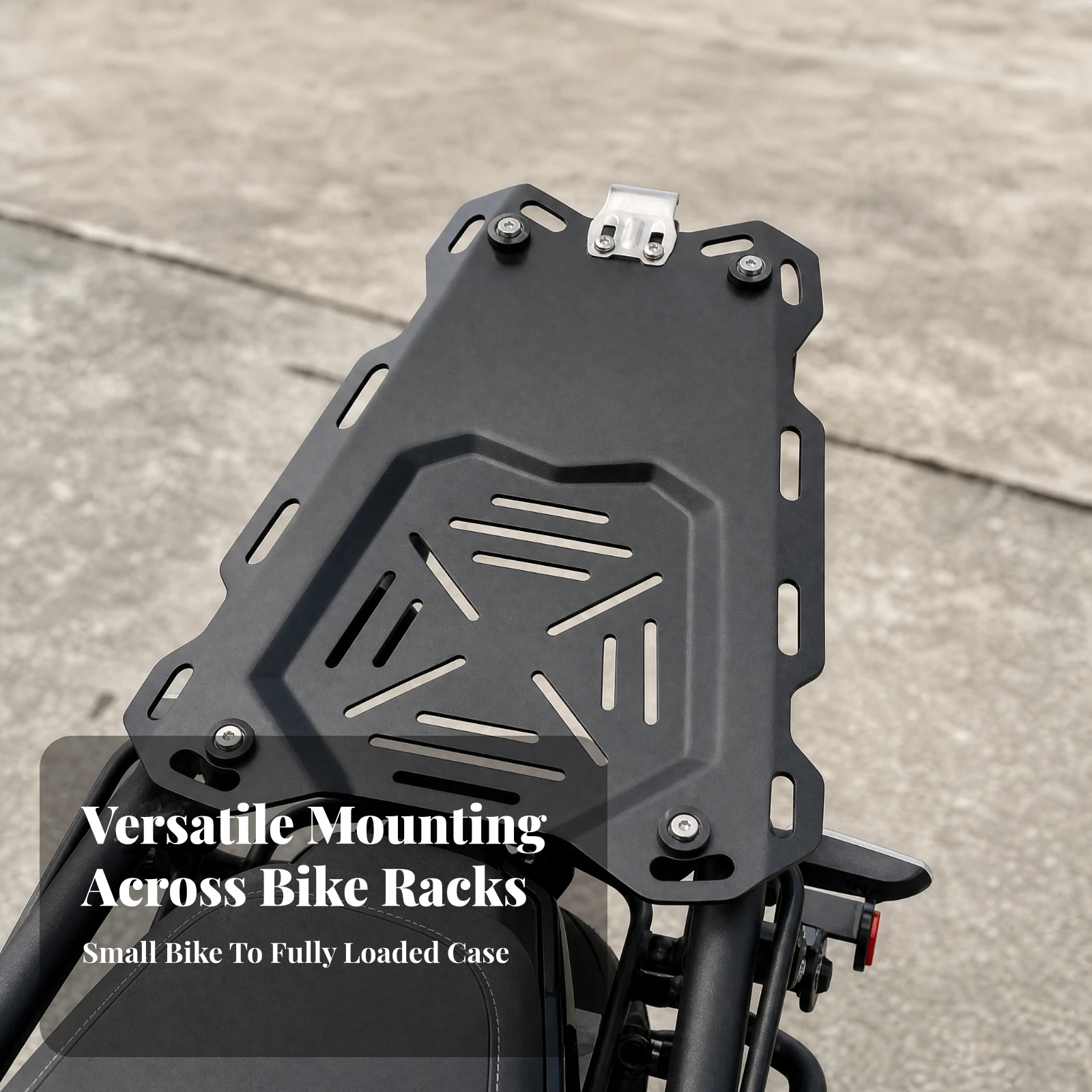 Motorcycle Top Box Base Plate Stable Motorcycle Top Box Mounting Plate Trunk Mount Fastener Set Sound Dampening Sleek