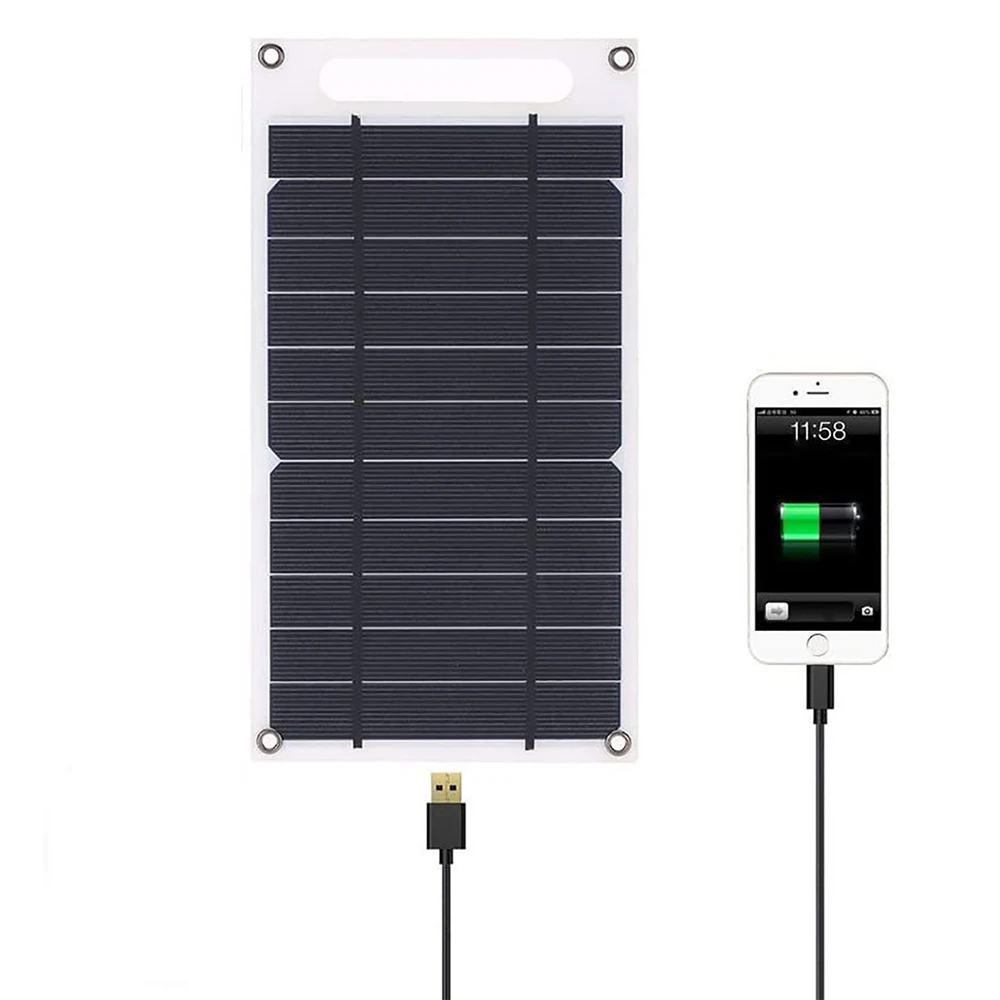 5V 5W/10W Portable Solar Panel USB Outdoor Mobile Power DIY Travel Cell Phone Charger Battery Pack Power Panel