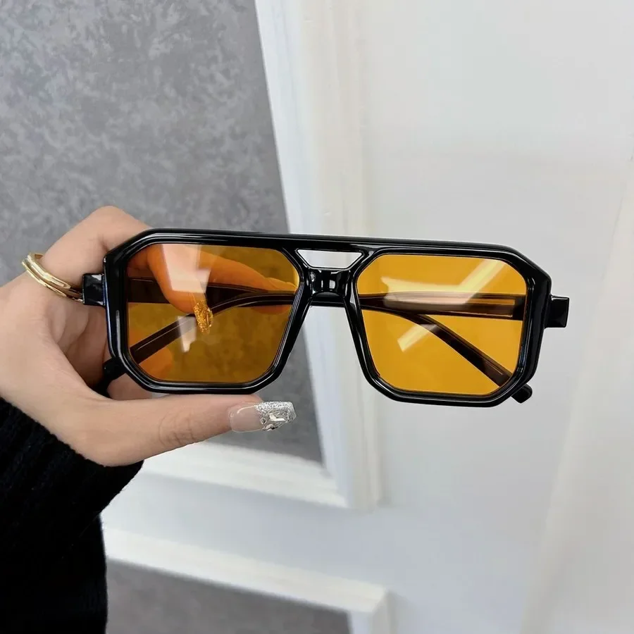 Designer Brand Square Sunglasses Women Men Casual Rectangle Frame Sun Glasses Female Mirror Colors Luxurious Fashion