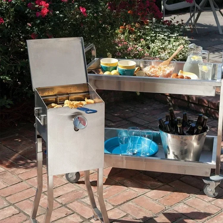 2025 hot sale Authenticity guarantee.upgrade.700-725 2.5-gal Stainless Fryer Freestanding or Table Top Includes Stainless Mesh B