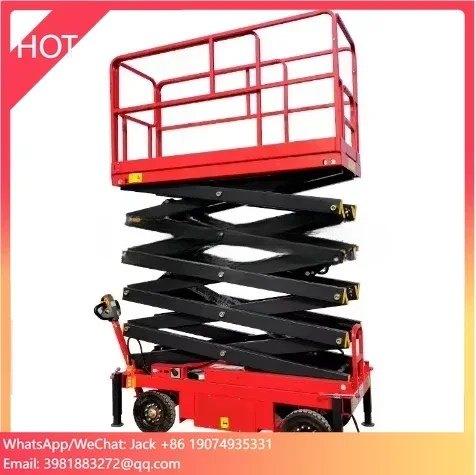 4M- 18m Towable Scissor Lift Platform Electric Table Lift Manual Scissor Lift For Aerial Work