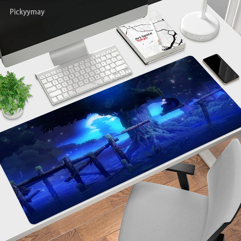 Ori And The Blind Forest Large Gaming Desk Mat Mouse Pad HD Print Computer Locking Edge XXL Anime Mouse Mats Kawaii Mousepad