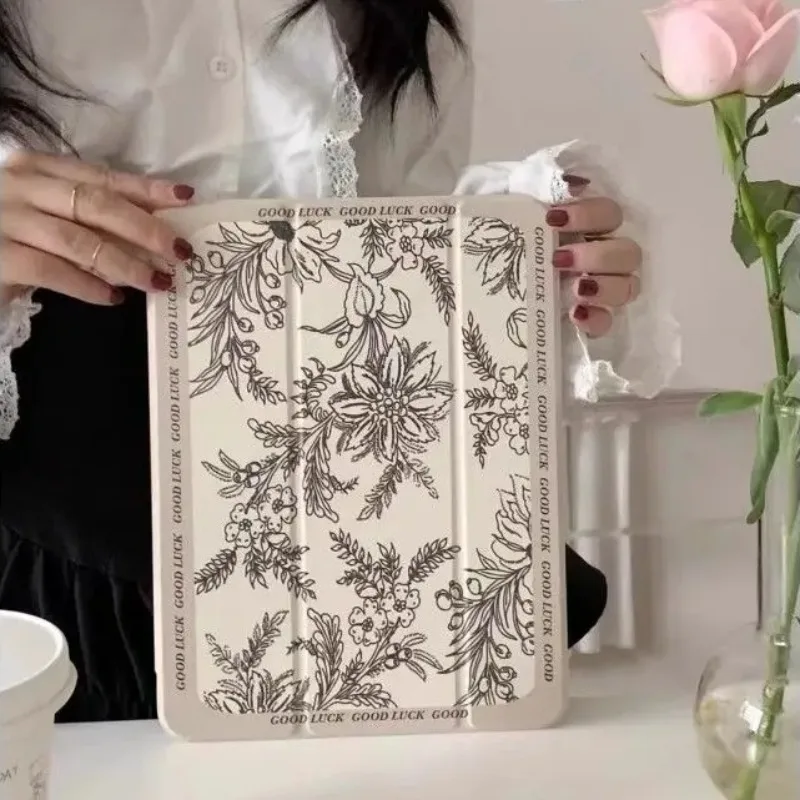 

Чехол Funda Аксессуары для Ipad Mini 6-го поколения 2021 Pro 11 2-го 3-го 4-го Ipad 2017 2018 9,7 дюйма Air 2/3 10,5 Air6 5 4 Flower