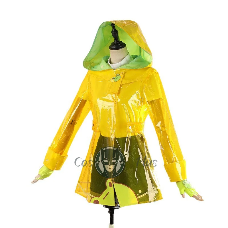 Chubasquero Mei Ling Zhou juego sobre reloj Mei disfraz de Cosplay conjunto completo serie de baile de lluvia traje de baile ligero peluca mujer fiesta Halloween