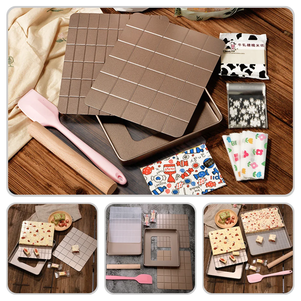 

1 set 1 Set Nougat Baking Tool Heat Resistant Non Stick Pastry Making Kit Diy Crisp Candy Mold Easy Clean Nougat Baking Mold Set