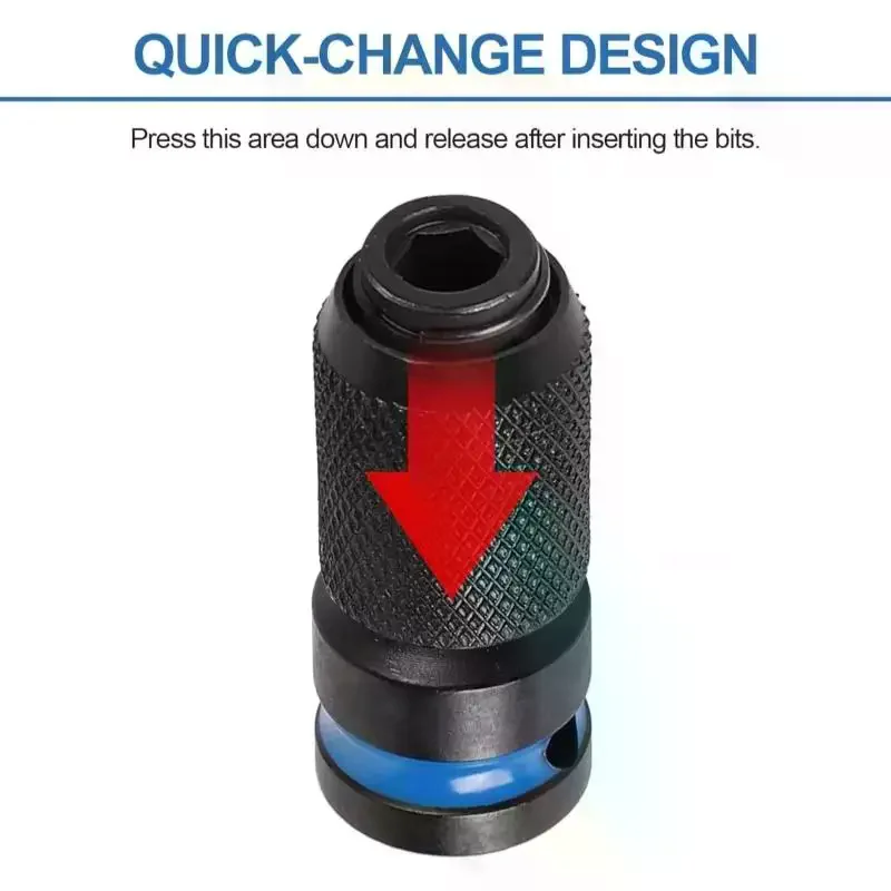 Impact Converter Universal Impact Wrench Adapter 1/2 3/8 1/4 Socket Converter Quick-Release Impact Screwdriver