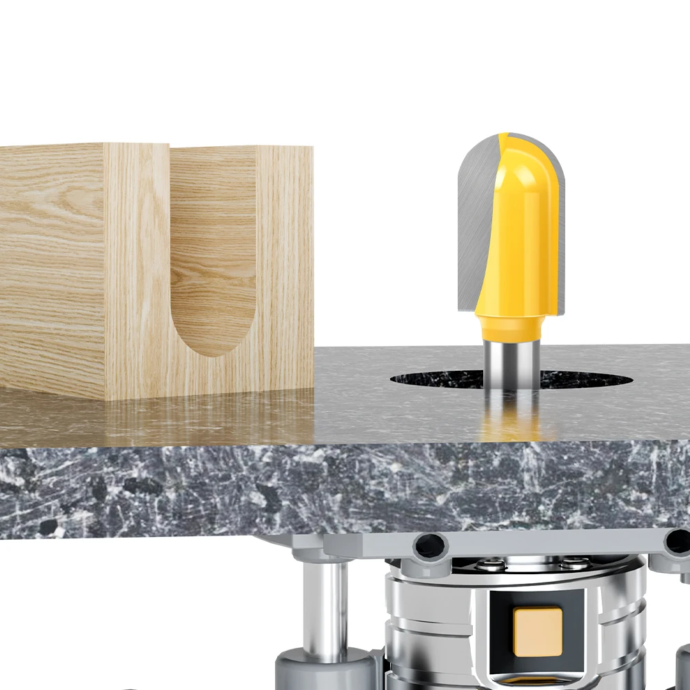 6mm 1/4" Shank Router Bits Set Core Box Bit rounf nose bit 90 Degree V-Groove Bit For Woodworking Tools
