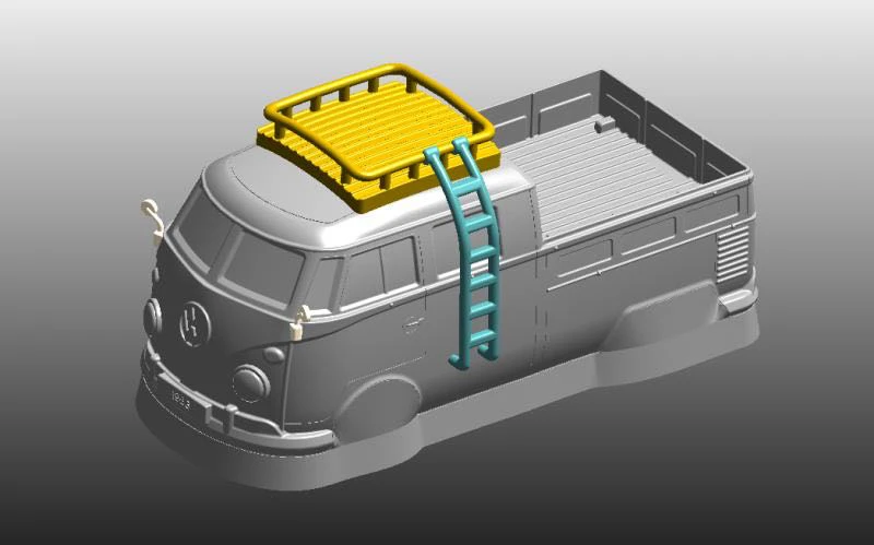 1/10 T1 van bus Pickup RC PC shell body 190mm width light Cup Transparent no painted drift body for RC hsp hpi trax mst Tamiya