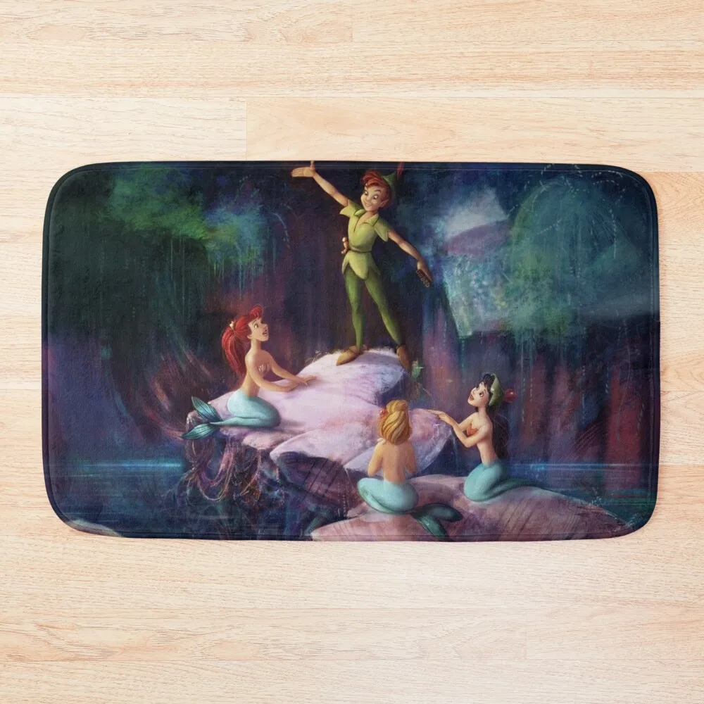 

Mermaids Bath Mat Hallways Non Slip Carpet Bathroom Supplies Mat