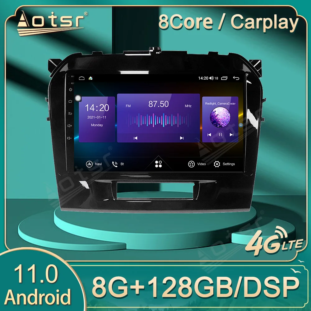 Autoradio Radio Android 11 Car Multimedia For Suzuki Vitara 4 2014 2015 2016 2017 2018 GPS Navi Player Stereo Receiver Head Unit