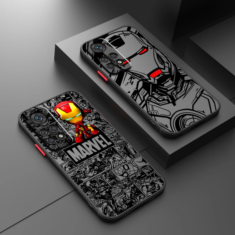 Lron Man Cool Cartoon Marvel Frosted Translucent For Redmi 8 8A 9A 9C 9AT 9 9T 10X 10A 10C 10 11A 12C 12 13C 5G Soft Phone Case