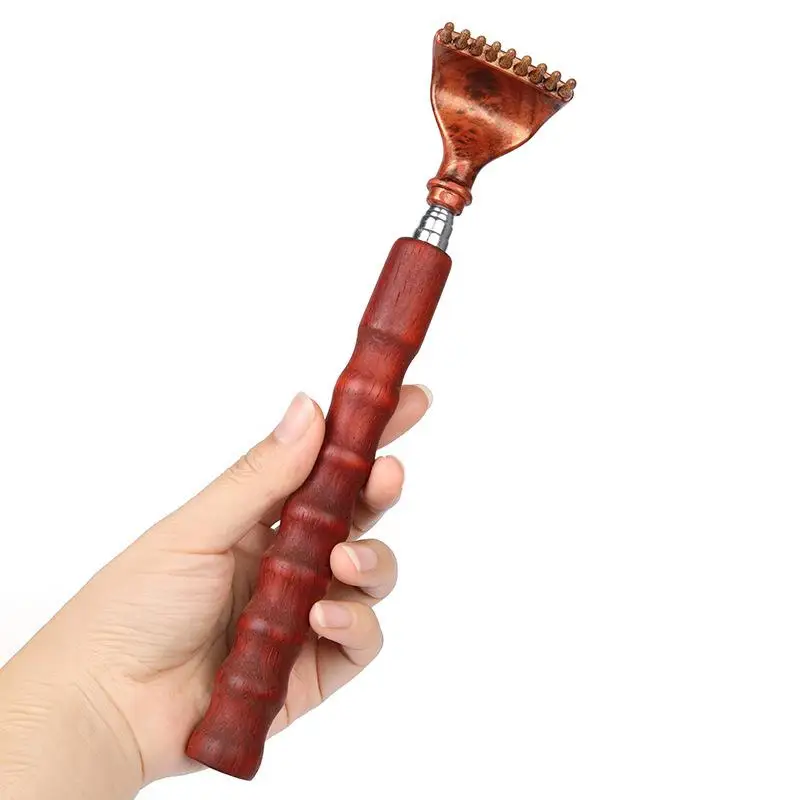 1Pc Tickling Body Itching Assist Tickle Scratch Back Scratch Adult Wooden Telescopic Relief Tickling Supplies Long Handle Tool