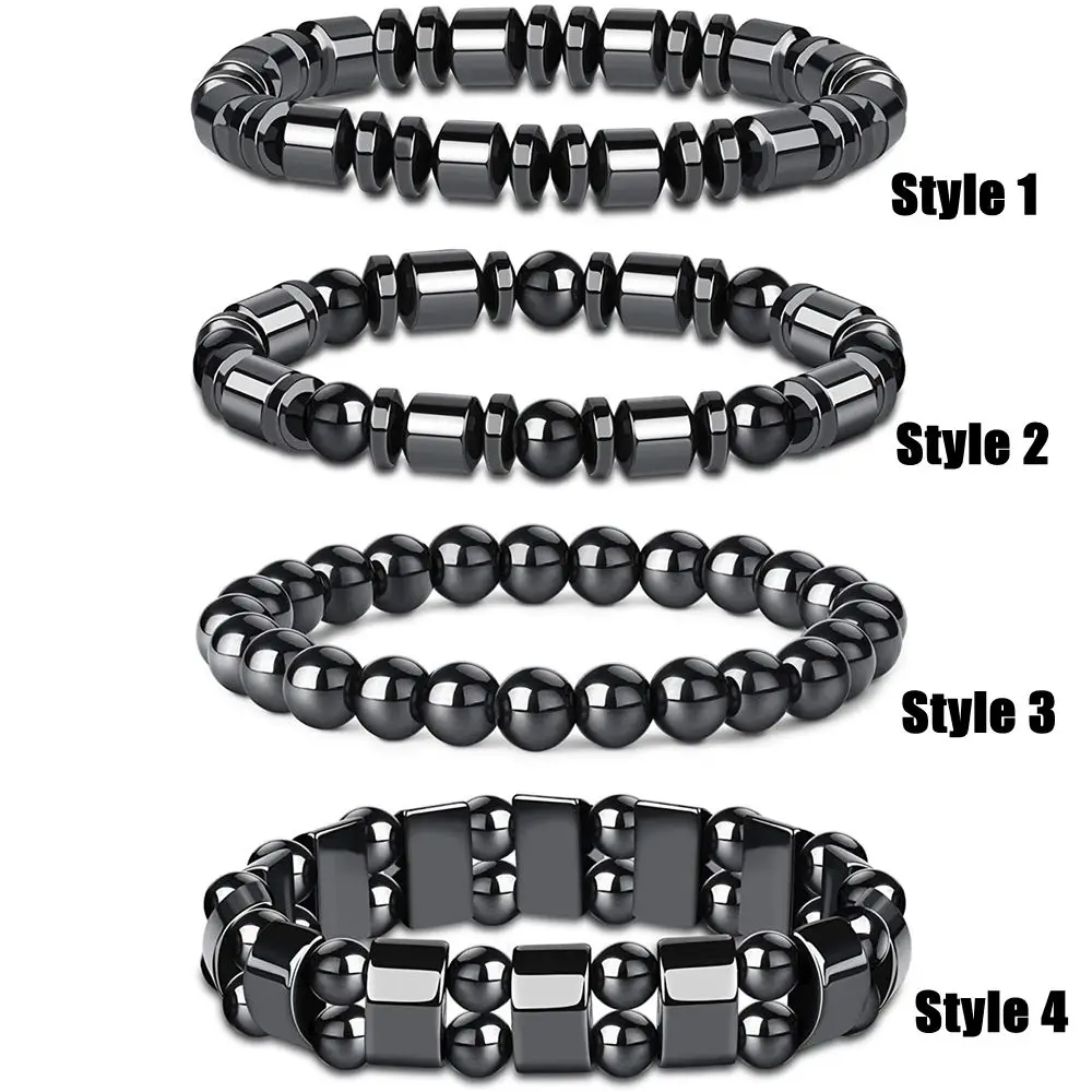 سوار هيماتيت مغناطيسي خالص لإزالة السموم للرجال والنساء ، خلخال مضاد للتورم ، تخفيف القلق ، تحسين النوم ، جديد