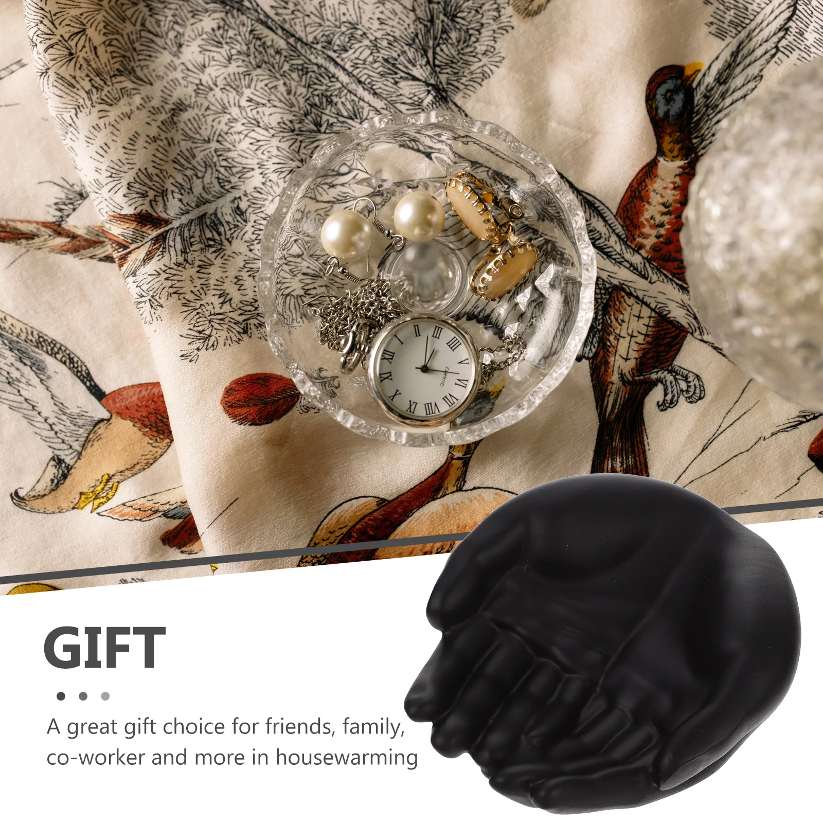 

Jewelry Tray Resin Palm Shape Desktop Organizer For Rings Bracelets Necklaces Storage Ring Dish Earring Holder Decorative