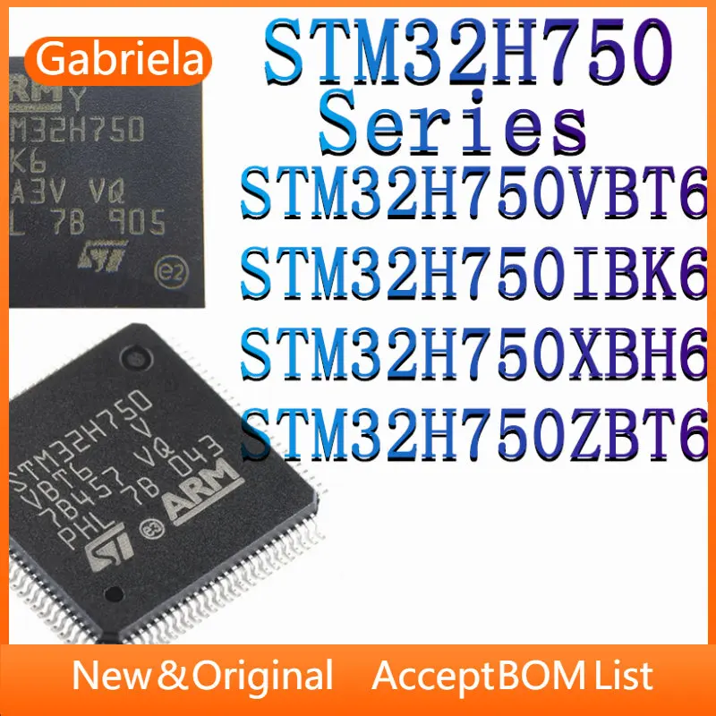 

STM32H750VBT6 STM32H750IBK6 STM32H750XBH6 STM32H750ZBT6 ARM-M series 480MHz Microcontroller IC chip