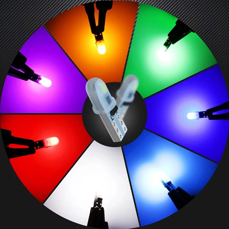 T5 Lampu Dasbor Mobil Otomatis 2 3014 SMD Lampu Panel Instrumen Baca Tanpa Polaritas Bohlam Led Putih 12V DC