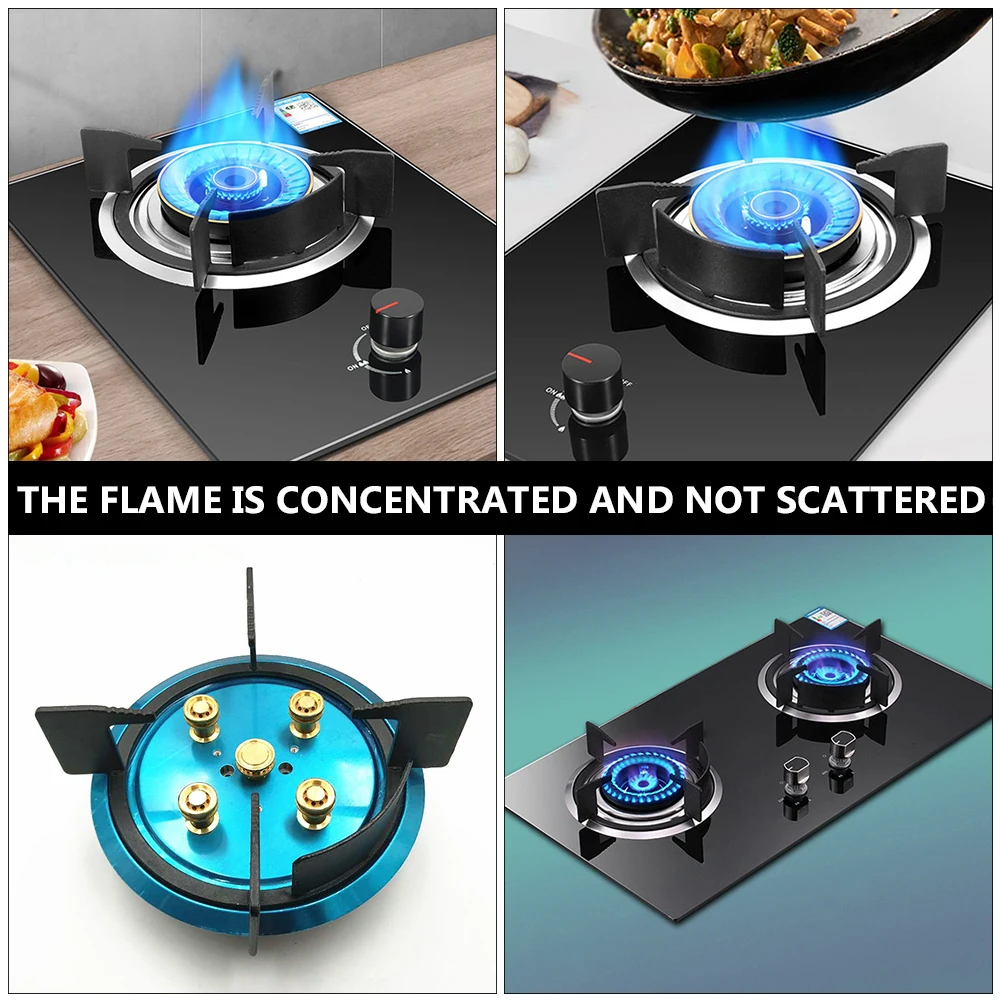 

Gas Stove Rack Cast Iron Wok Shelf Thickened Heat Resistant Black Cover Kitchen Accessory Energy Saving Non Slip Cooking Stable